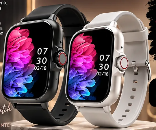 Relojes inteligentes negro y blanco